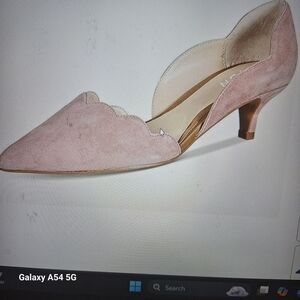 YDN Pink Scalloped Kitten Heels